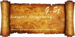 Gangetz Szimonetta névjegykártya